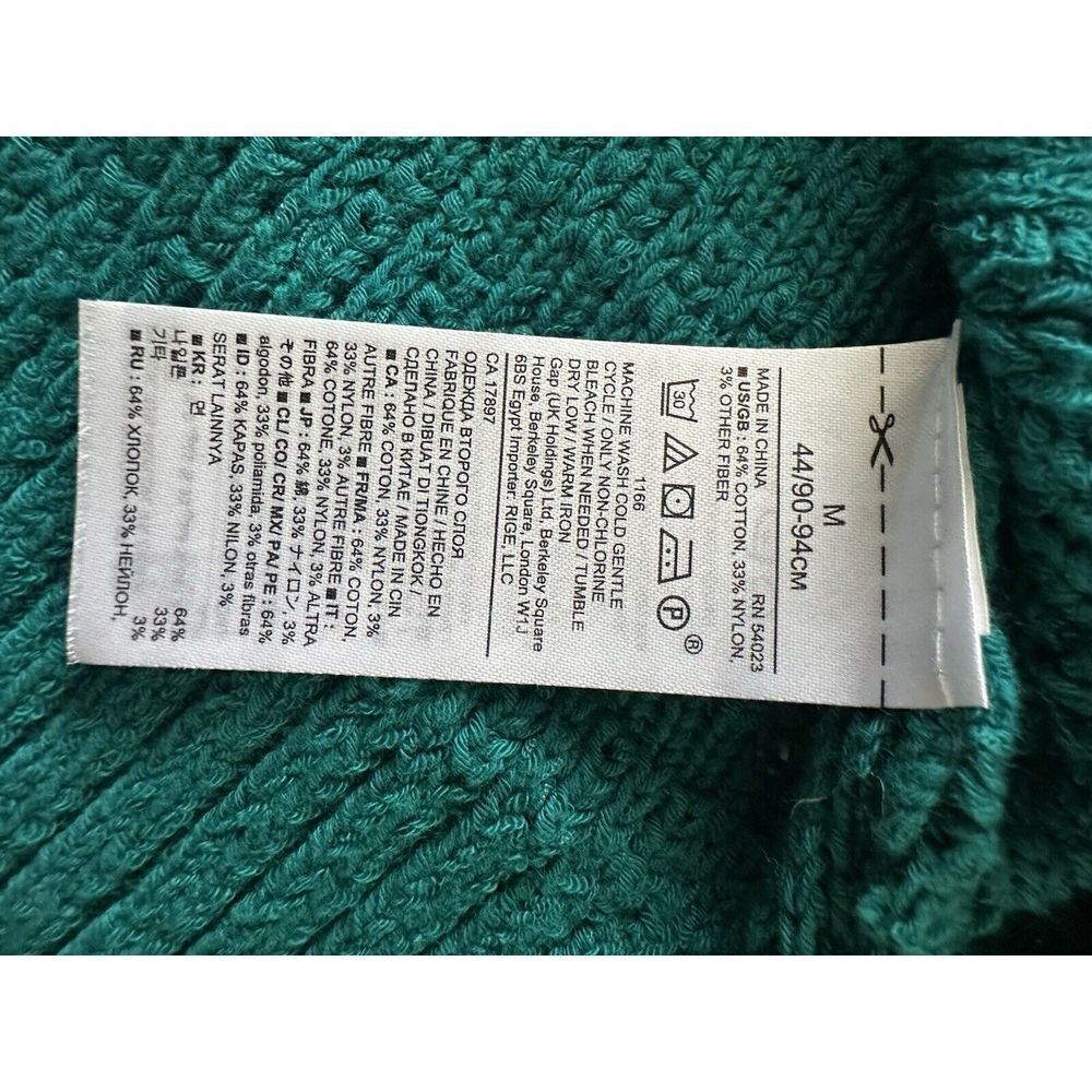 Women's Teal Cable Knit Sweater - Picture 3 of 7